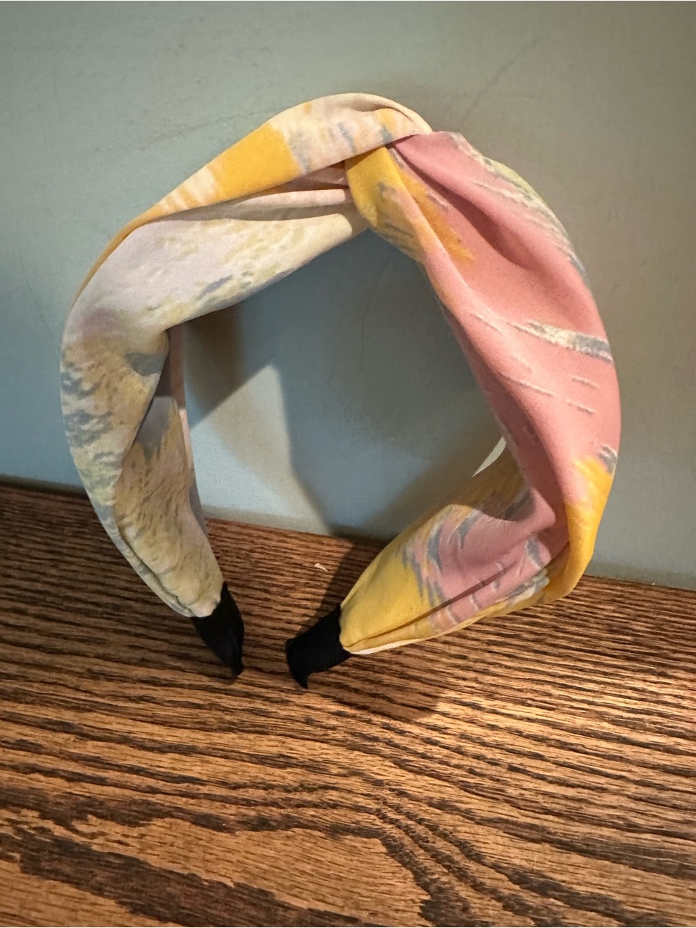 Pastel Pink and Yellow Twisted Headband